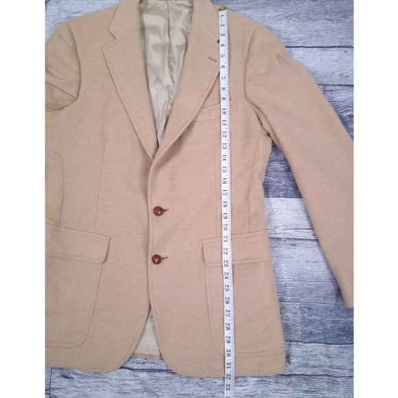 Vintage Unisex Ralph Lauren Polo University Camel Hair Blazer Jacket 42 - Picture 9 of 11